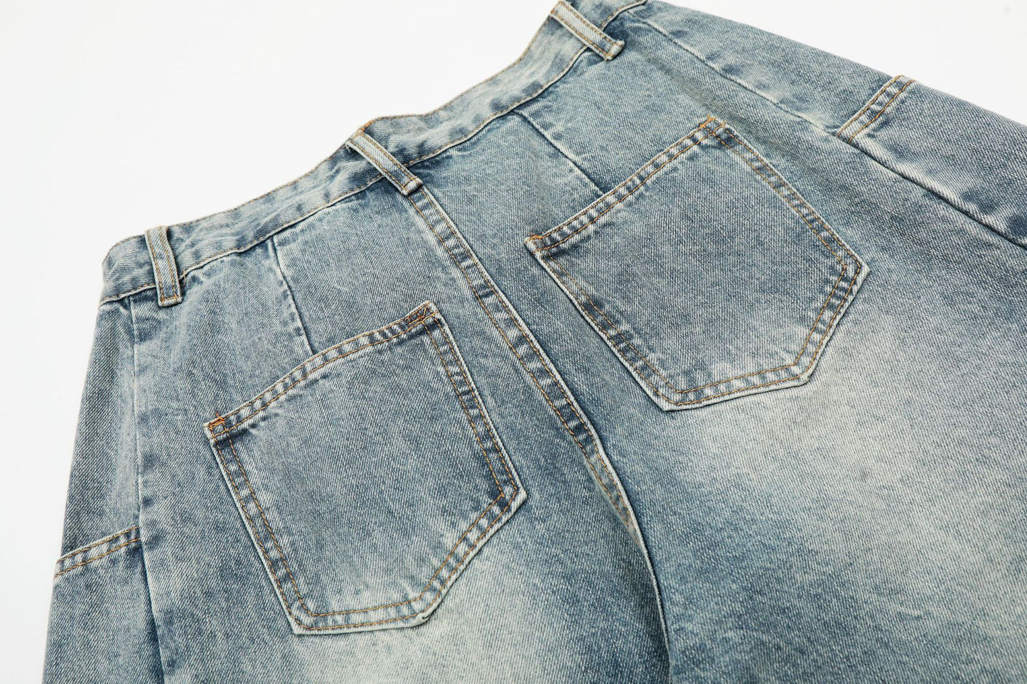 Washed Wide Leg Denim Jeans WN25431