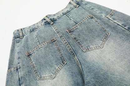 Washed Wide Leg Denim Jeans WN25431