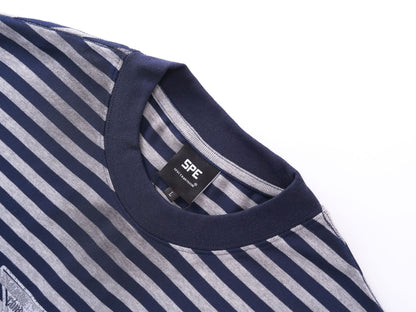 Stripe Oversize Short Sleeve T-Shirt WN15503