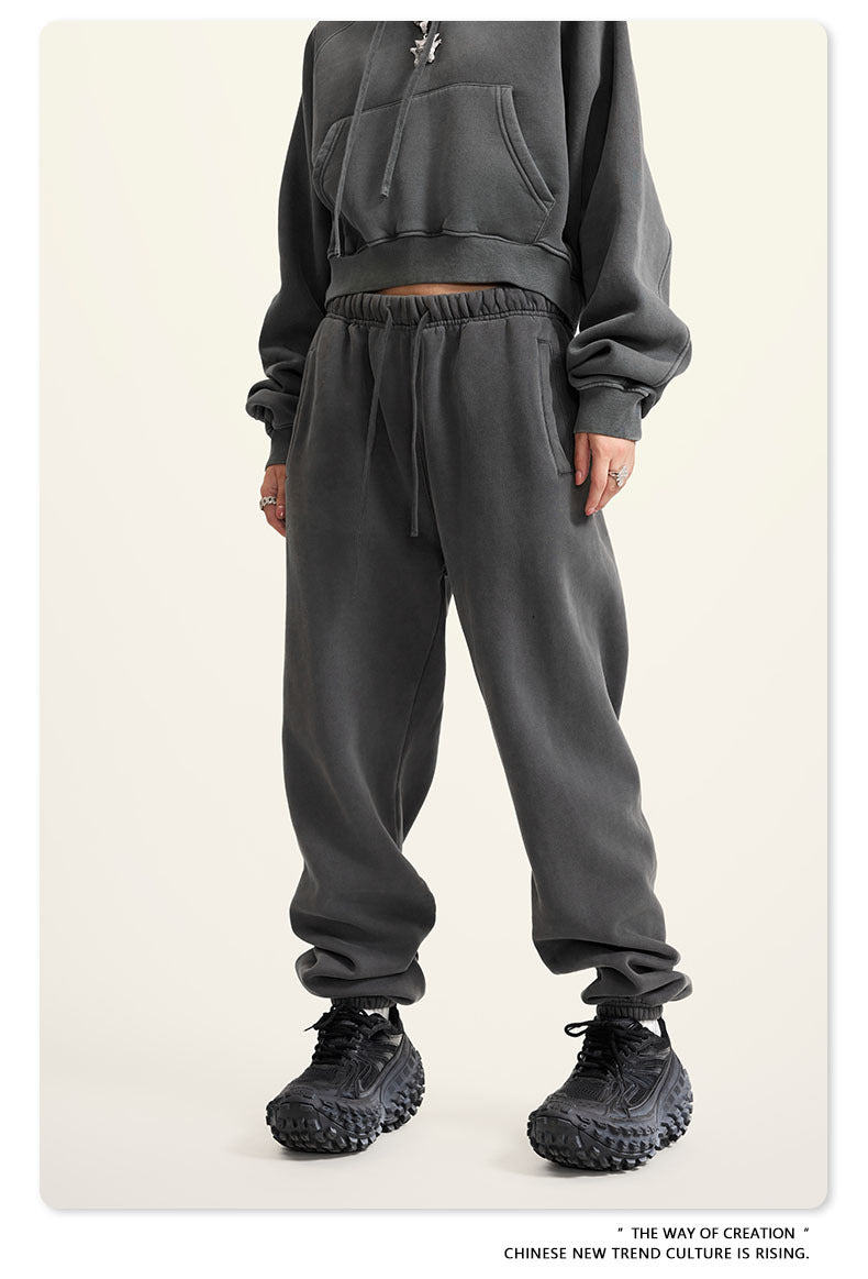 Wide-leg Washed Sweatpants WN6462