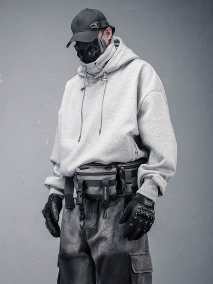 High-Neck Oversize Fleece Lining Hoodie WN22315