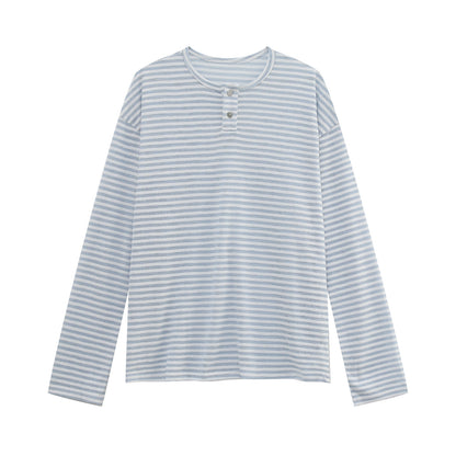 Border Button Long Sleeve T-Shirt WN24936