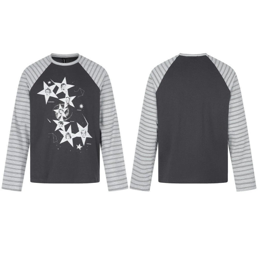 Star Graphic Raglan Long Sleeve T-Shirt WN27991