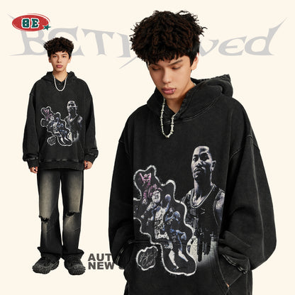 Graffiti Design Oversize Hoodie WN9963