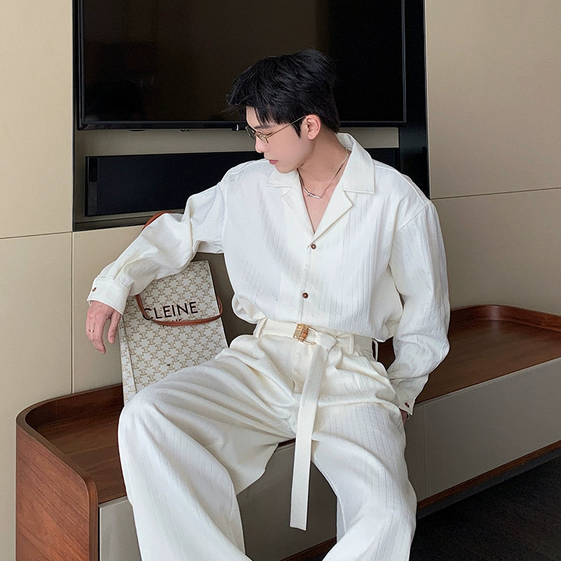 Sporty Long Sleeve Shirt & Pants Setup WN20408