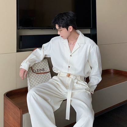 Sporty Long Sleeve Shirt & Pants Setup WN20408