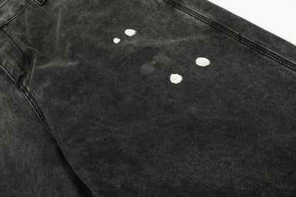 Washed Paint Straight Denim Jeans WN26056