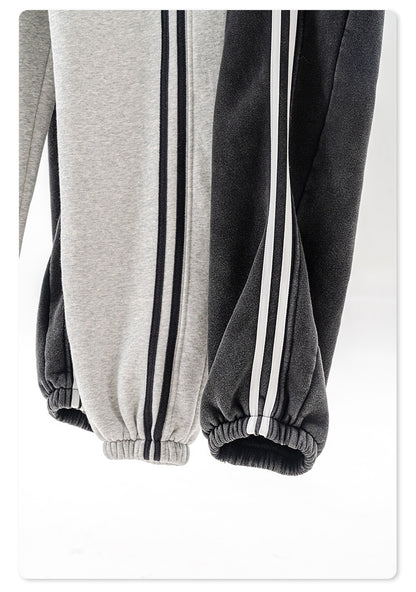 Contrast Color Line Hoodie & Sweatpants Setup WN7875