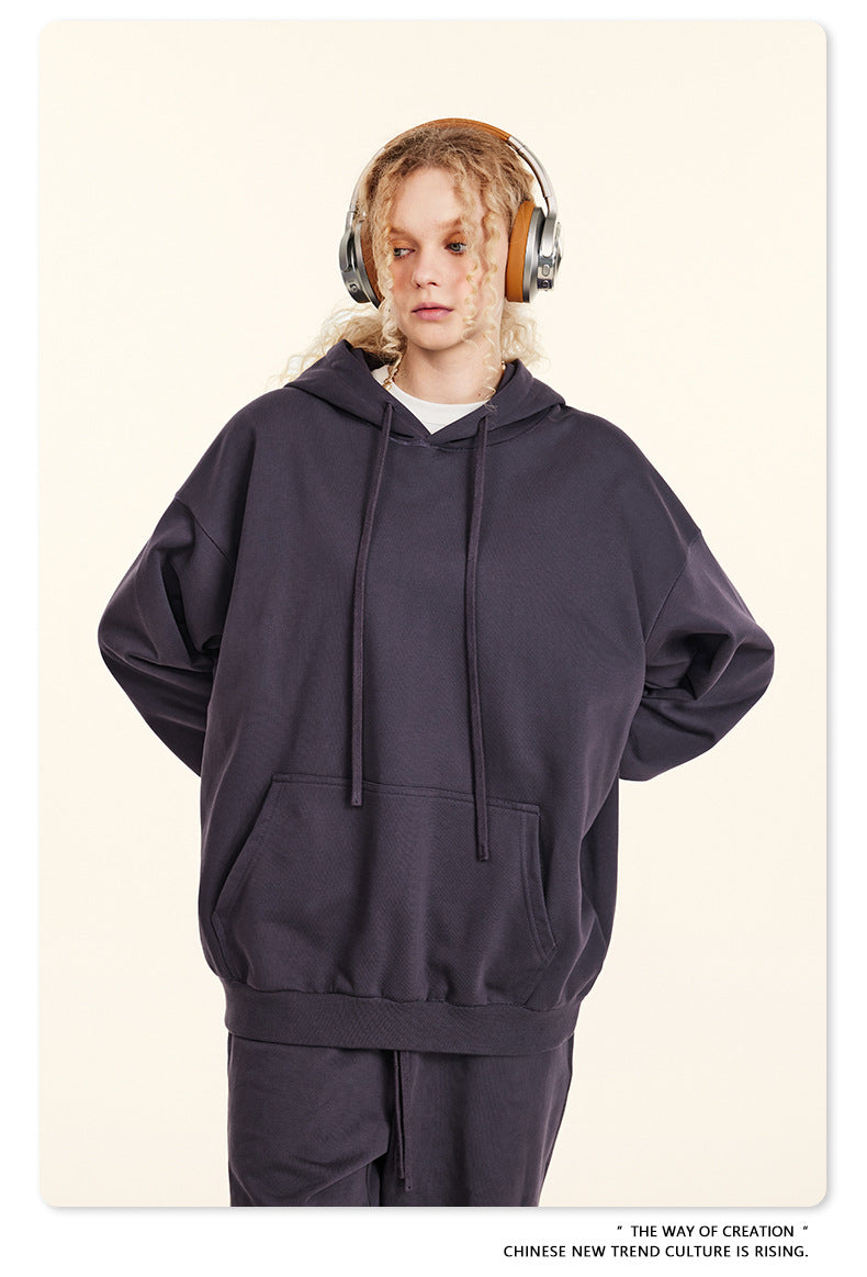Oversize Heavyweight Pullover Hoodie & Zipper Hoodie & Sweatshirt & Pants Setup WN9930-K