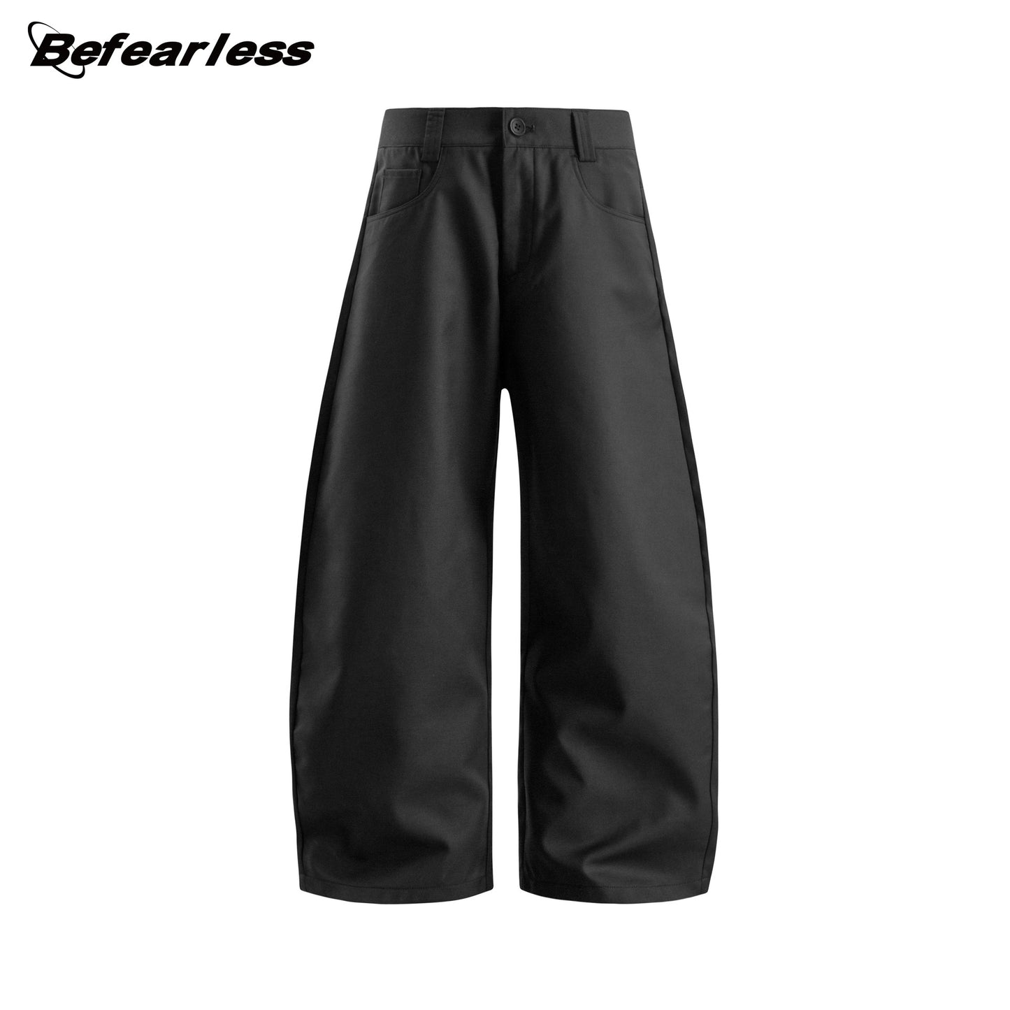 Draped Curved-Leg Wide Leg Trousers WN26325