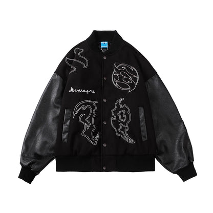 Graffiti Embroidery Baseball Jacket WN11133