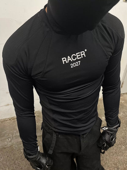 Sharkskin Functional Patchwork Long Sleeve T-Shirt WN18075