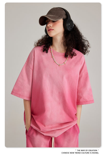 Washed Oversize Short-sleeve T-shirt WN6443