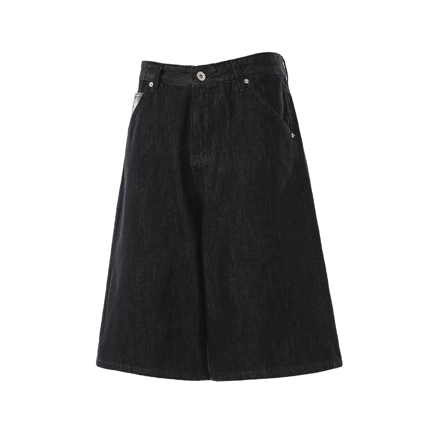 Raw Wash Wide Leg Denim Half Pants WN25701