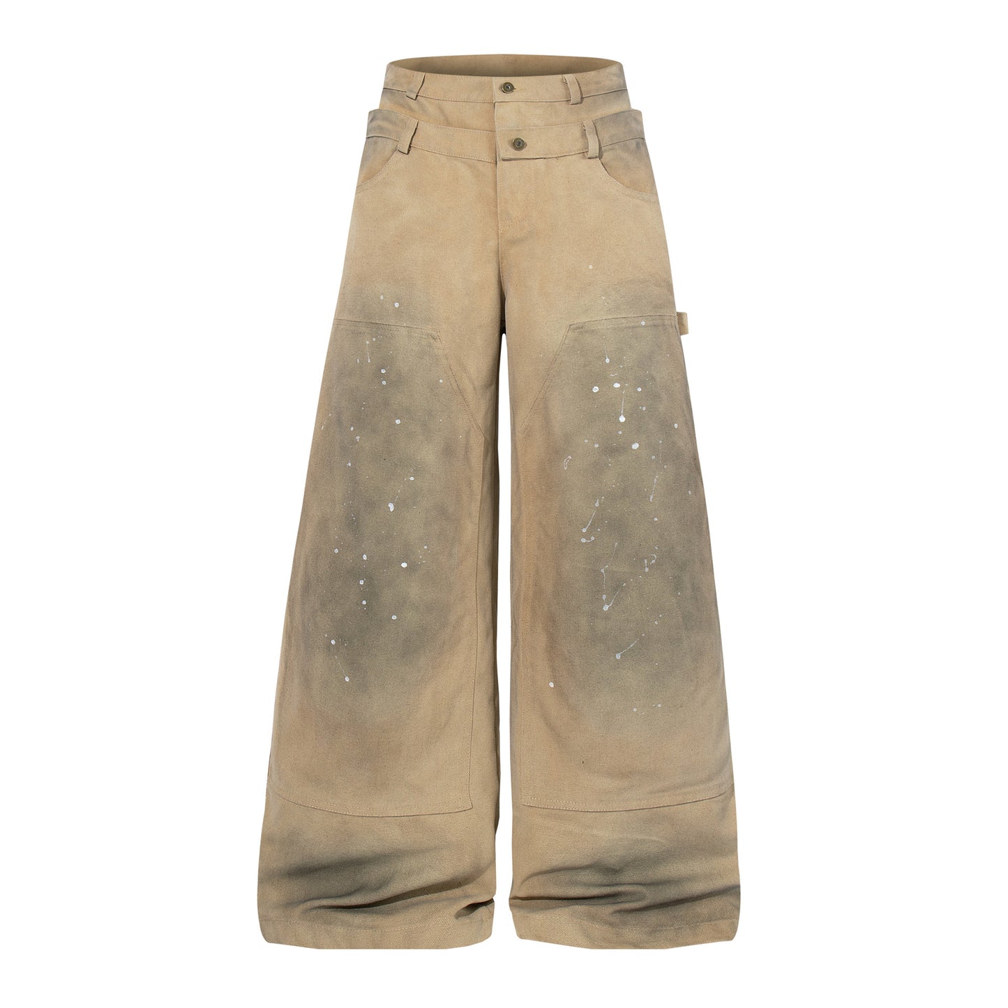 Paint Splatter Wash Wide Leg Pants WN23593