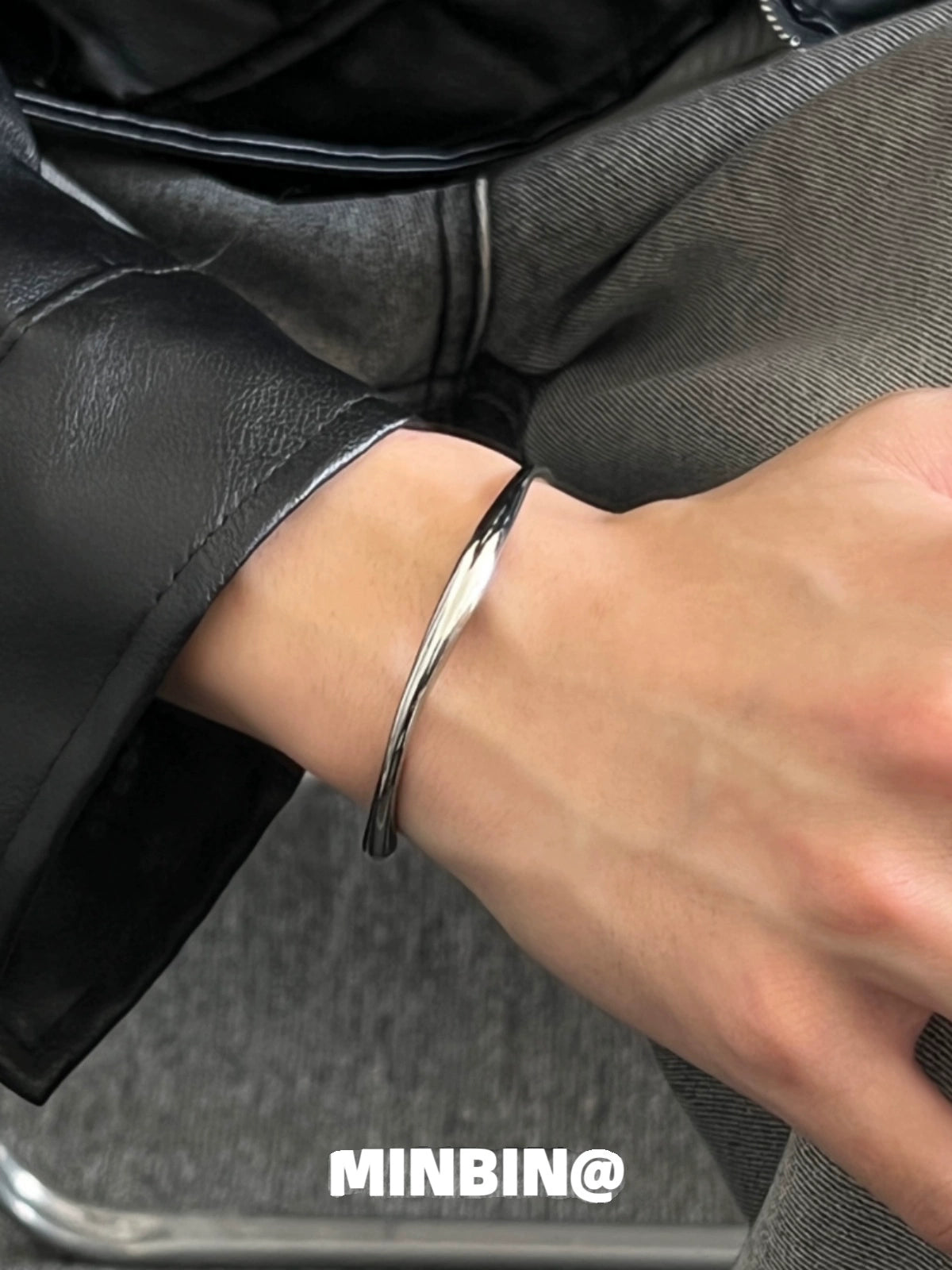 Irregular Titanium Steel Bracelet WN19252