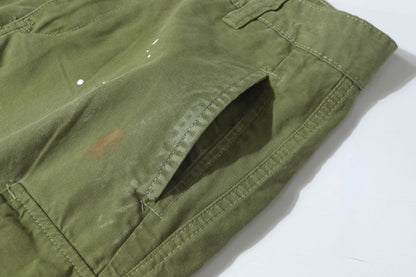 Damage Paint Splatter Multi Pocket Cargo Pants WN26031