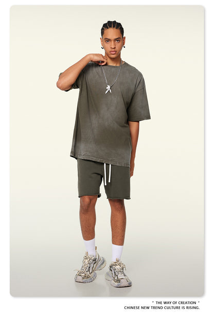 Washed Oversize Short-sleeve T-shirt WN6443