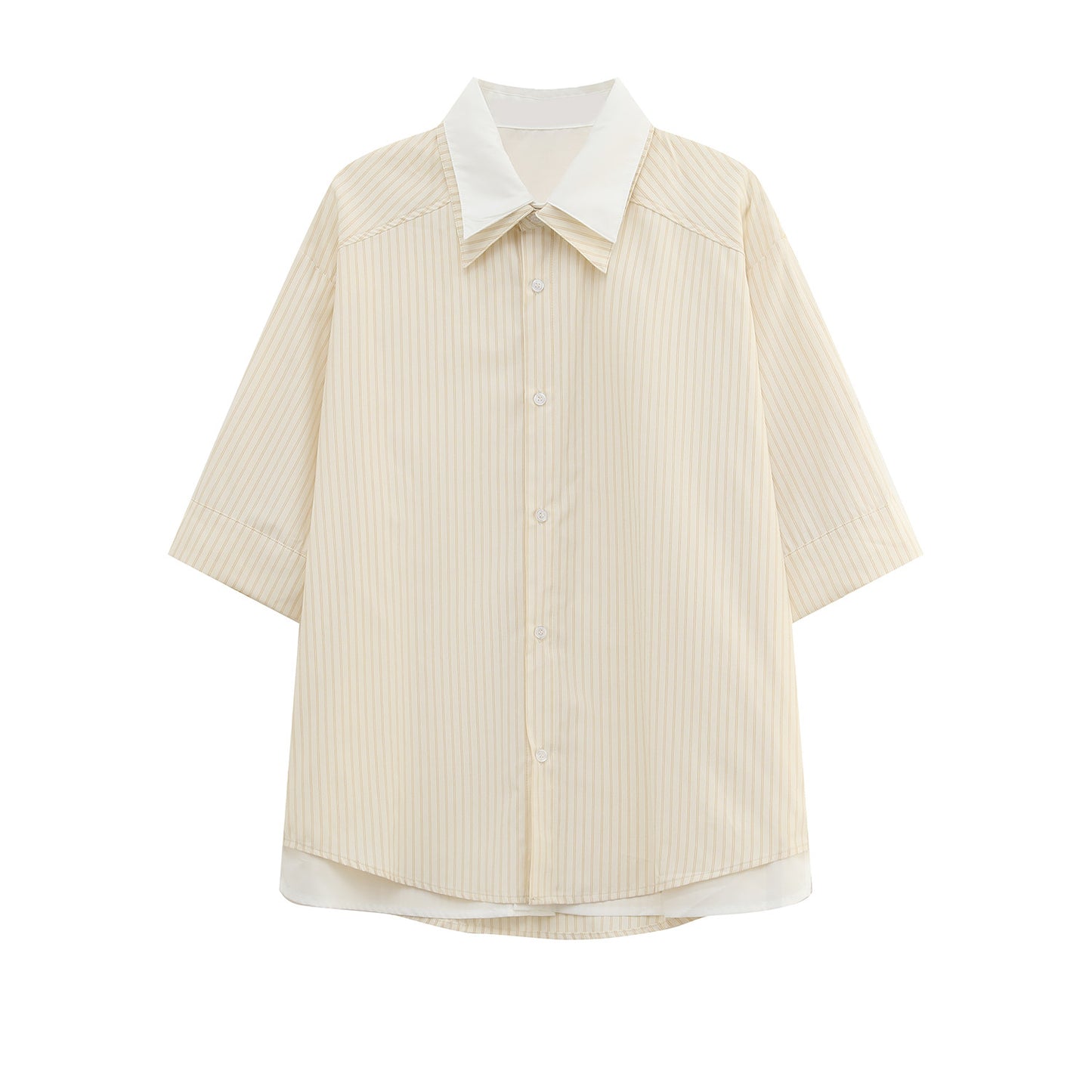 Layered Stripe Short Sleeve Shirt WN25027