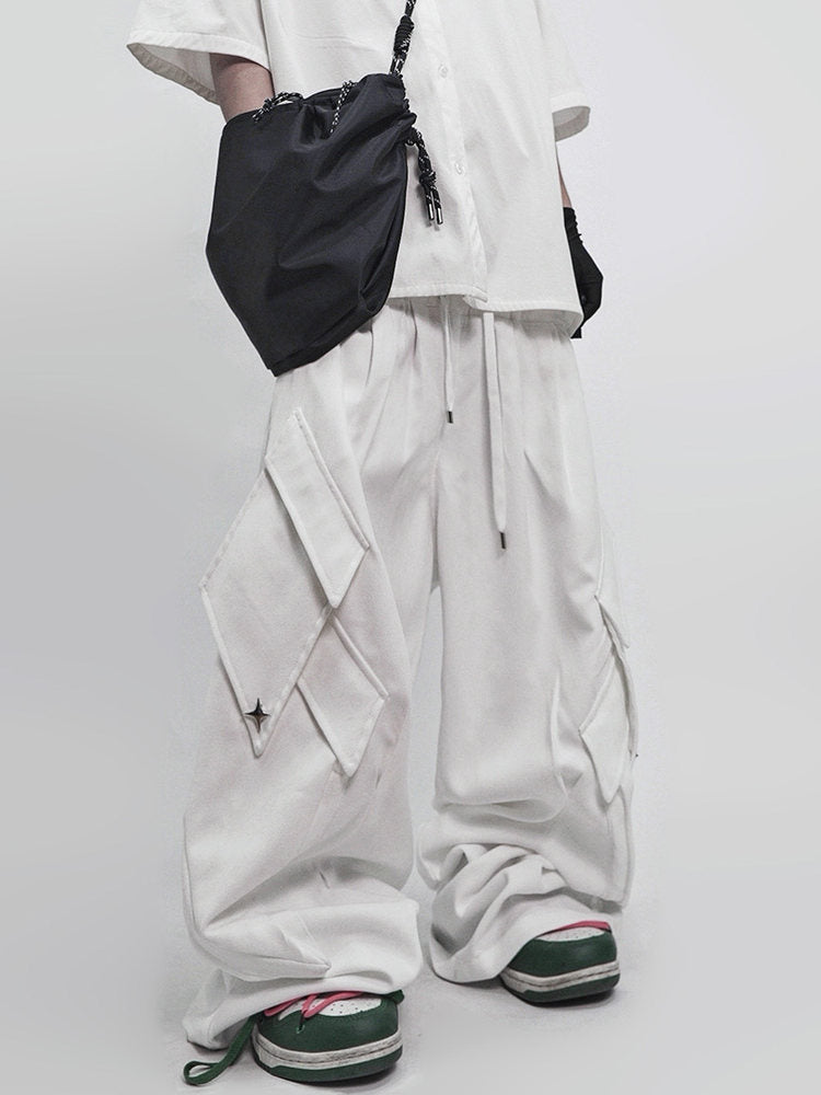 Multi Pocket Wide Leg Cargo Pants WN23975