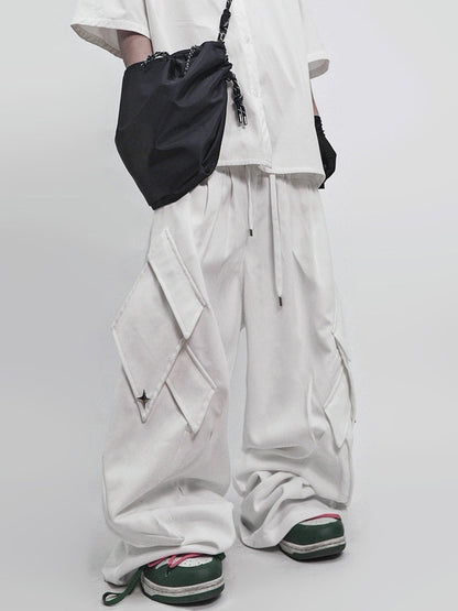 Multi Pocket Wide Leg Cargo Pants WN23975