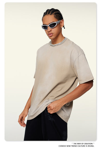 Washed Oversize Short-sleeve T-shirt WN6443