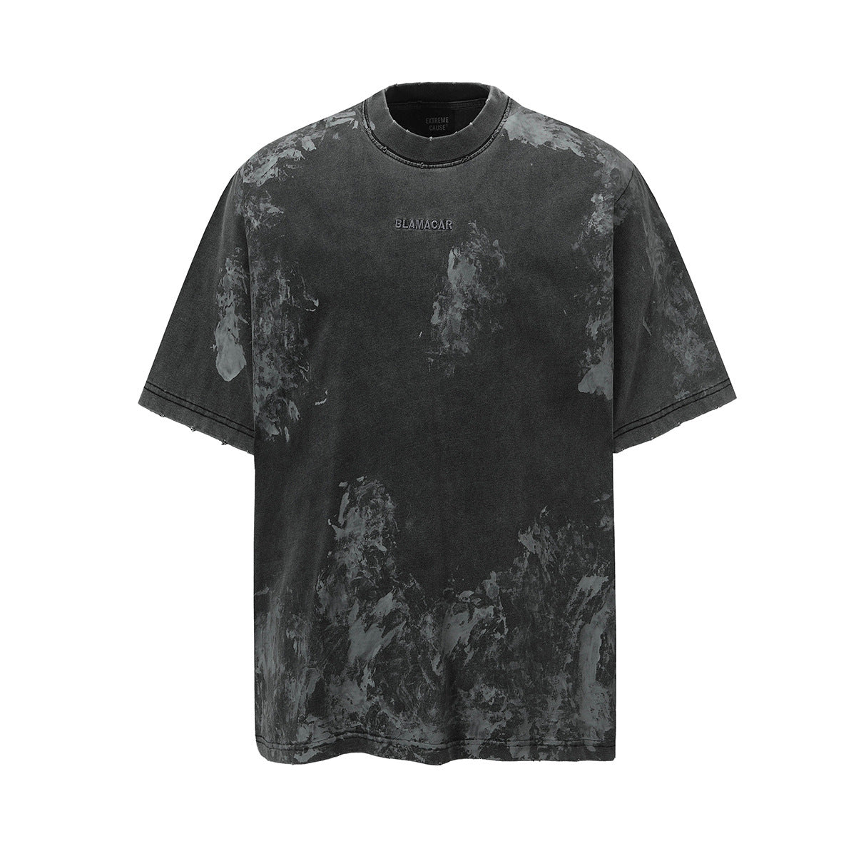 Graffiti Design Washed Short Sleeve T-Shirt WN16160