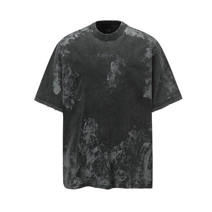 Graffiti Design Washed Short Sleeve T-Shirt WN16160