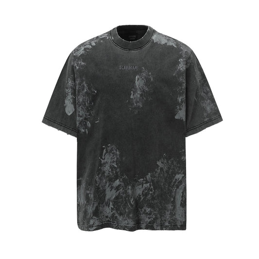 Graffiti Design Washed Short Sleeve T-Shirt WN16160