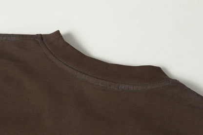 Washed Raw-Edge Splice Short Sleeve T-Shirt WN25743