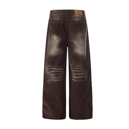 Washed Corduroy Straight Pants WN25511