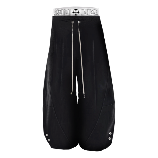 Velour Curved Cut Wide-Leg Pants WN15867