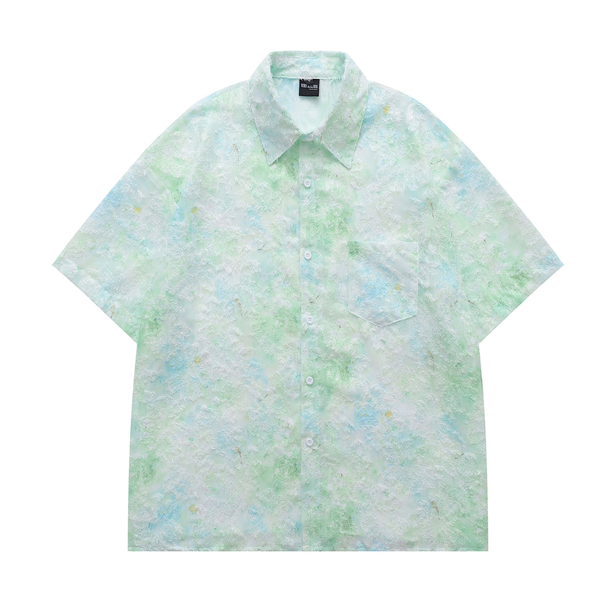 Marble Print Short Sleeve Shirt WN26951
