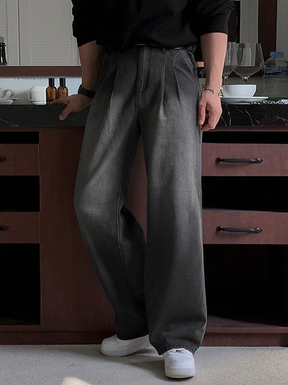 Washed Wide Leg Denim Jeans WN20238