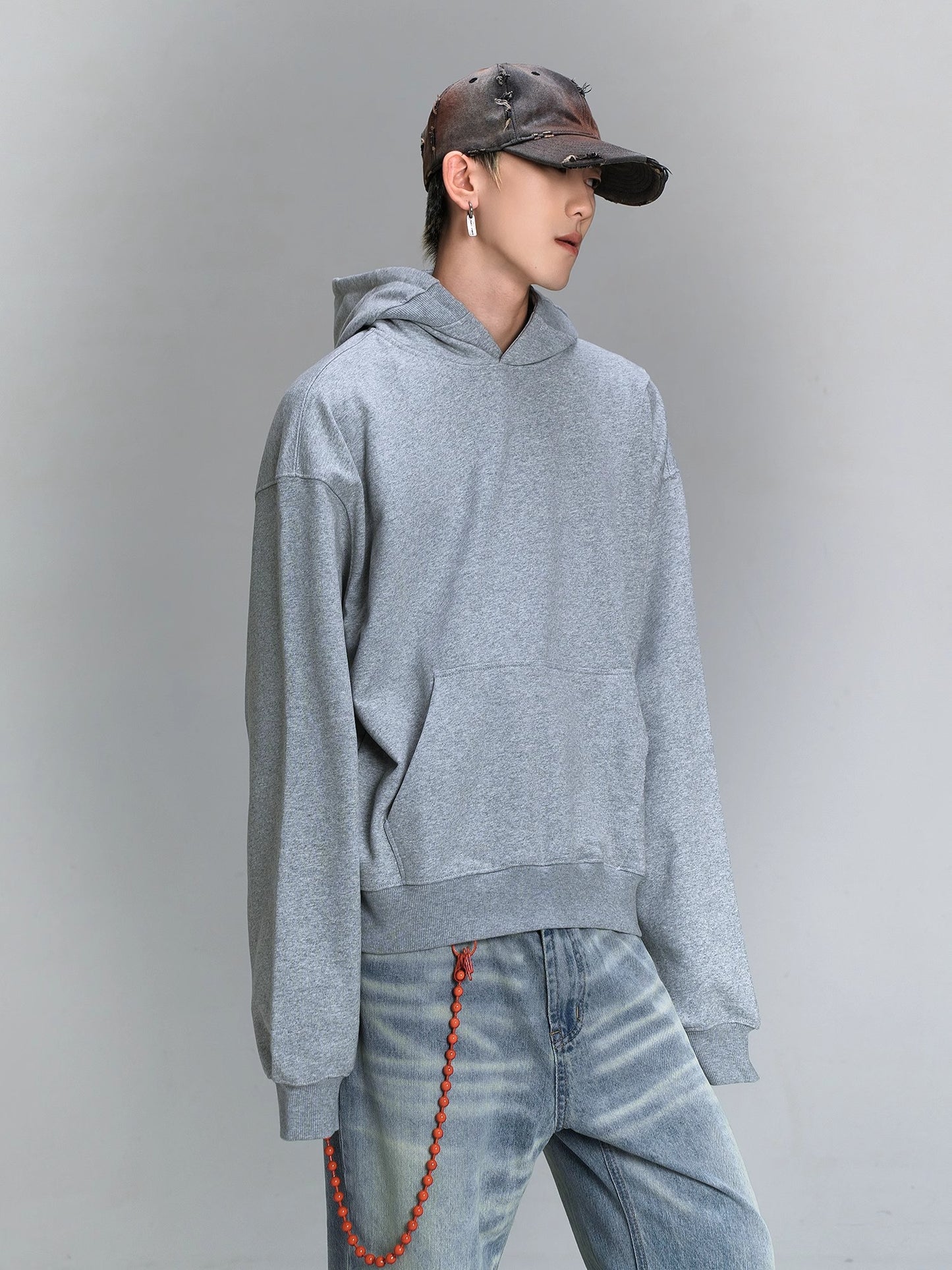 Oversize Patchwork Hoodie WN8471