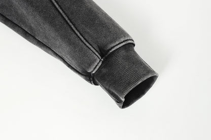 Heavyweight Washed Deconstructed Pullover Hoodie WN23037