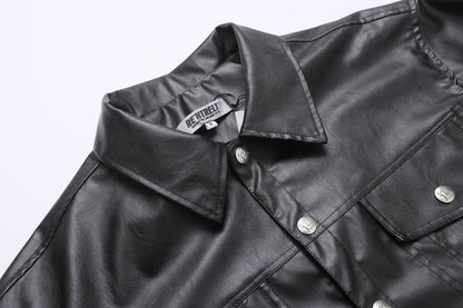 Oersize PU Leather Jacket WN14070