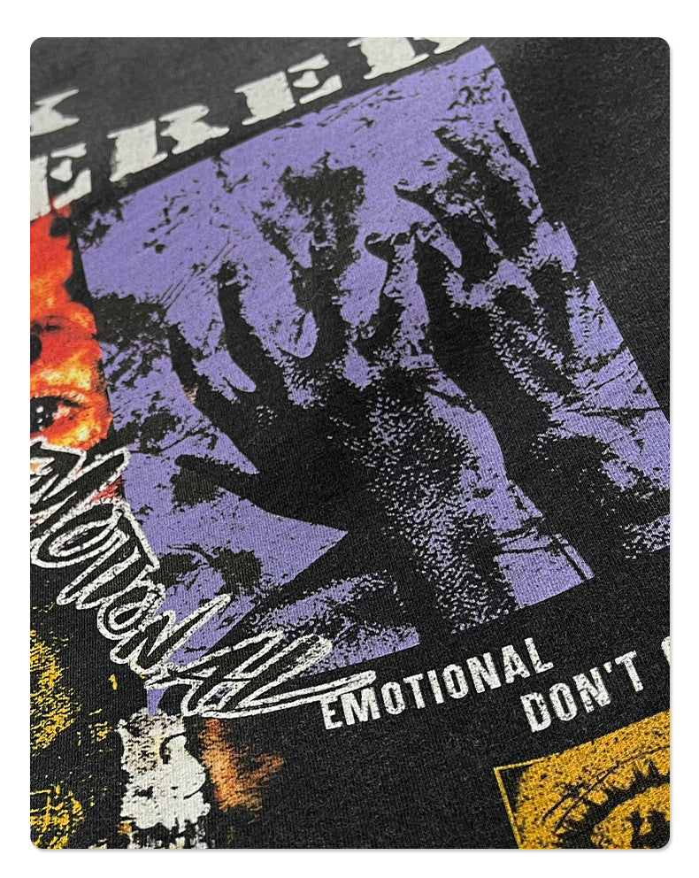 Washed Graphic Print Oversize Short Sleeve T-Shirt WN16254