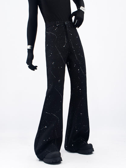 Ink Splash Starry Pattern Tailored Jacket & Trousers Setup WN23658