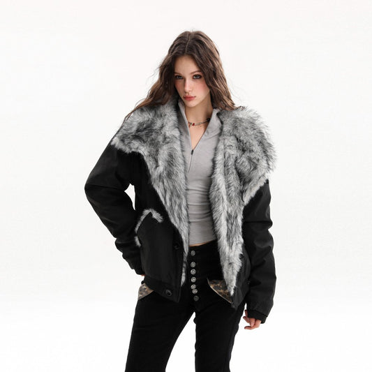Fake Fur Trim Short Puffer Jacket WN27935