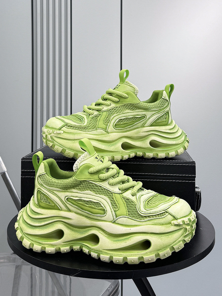 Mesh Panel Chunky Sole Sneakers WN24591