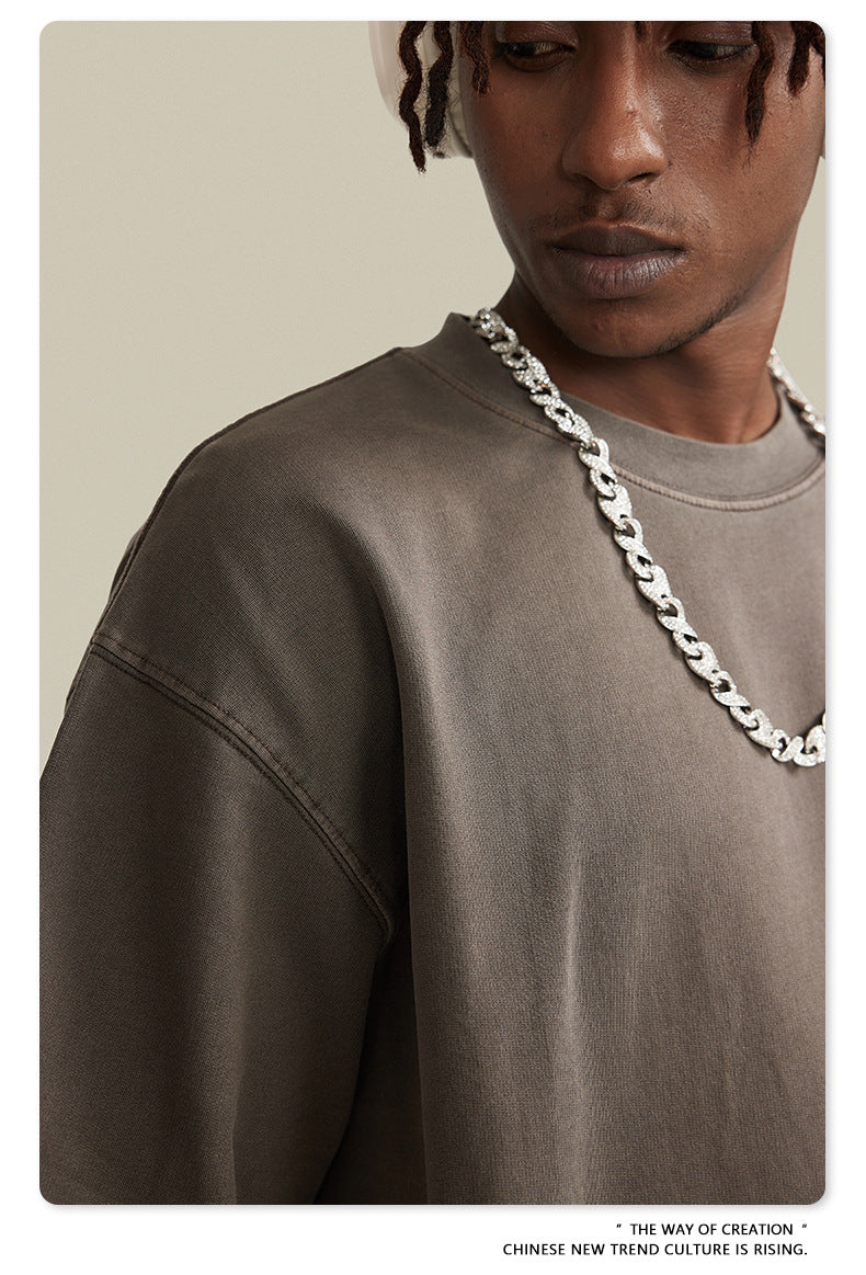 Water Washed Heavyweight Oversize Short Sleeve T-Shirt WN6077