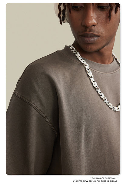 Water Washed Heavyweight Oversize Short Sleeve T-Shirt WN6077