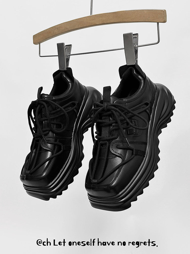 Panel Design Chunky Sole Sneakers WN24566