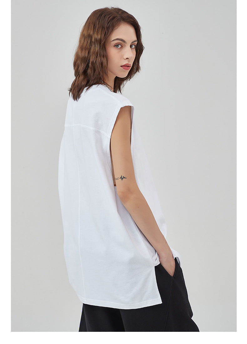 Oversize Sleeveless T-shirt WN6637 – WONDER NOAH