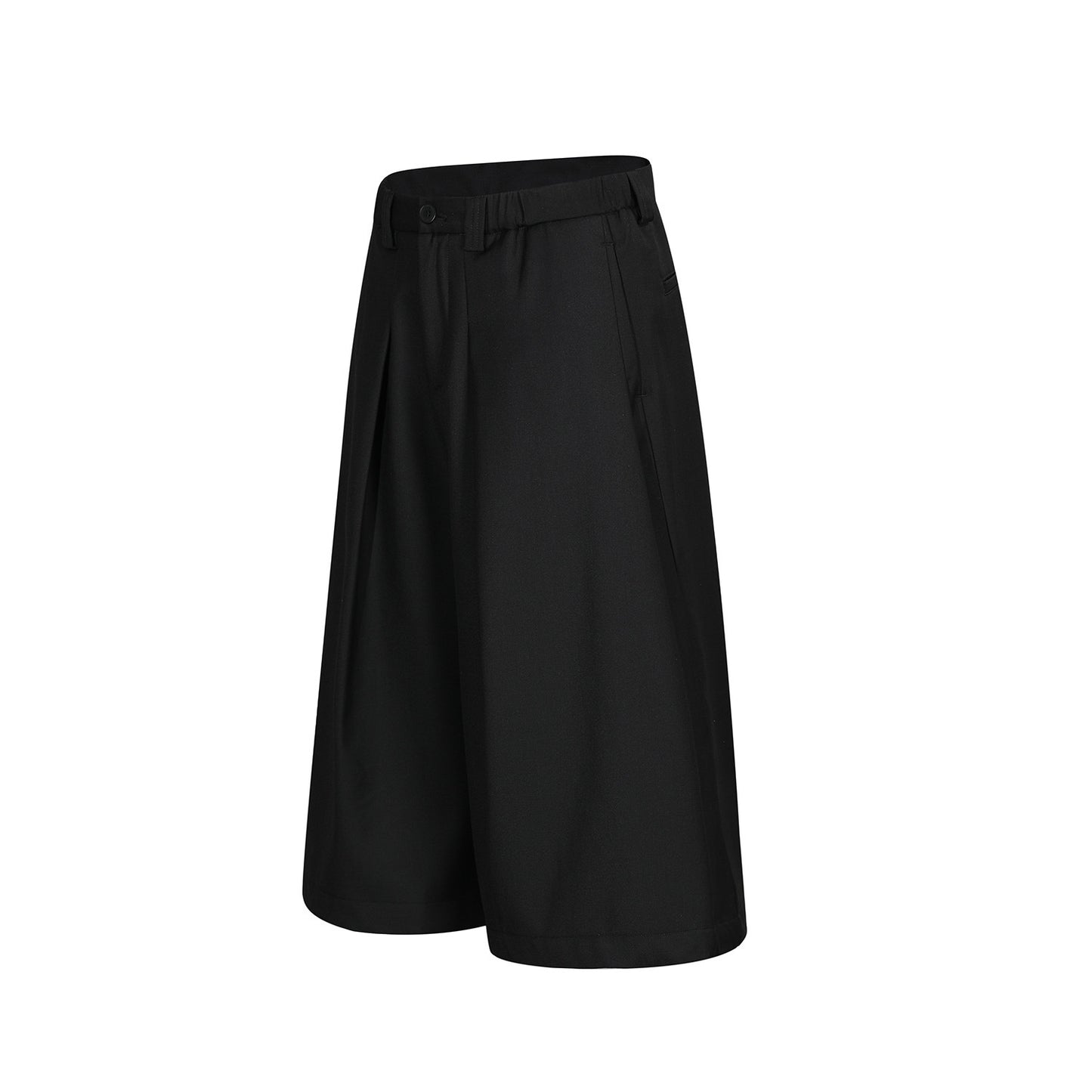 Wide Leg Pleats Half Trousers WN25967