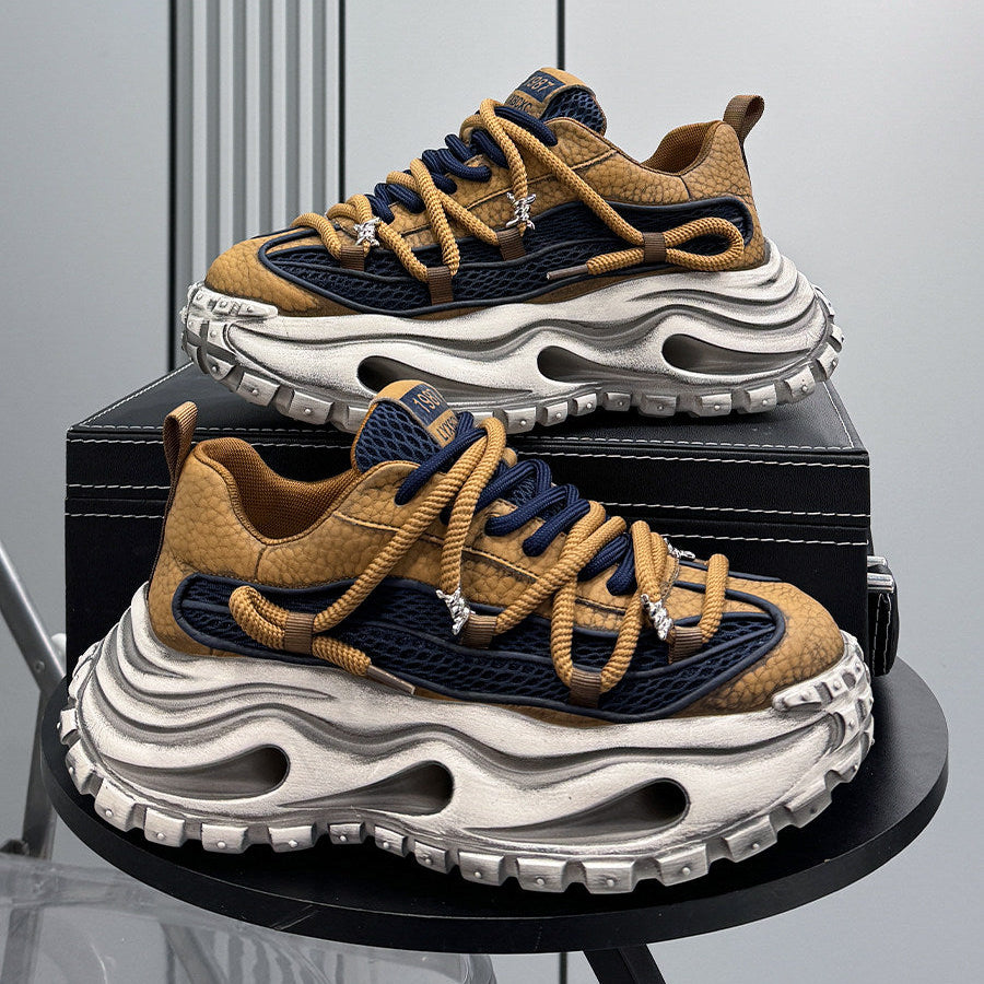 Chunky Platform Height Increase Breathable Sneakers WN24790