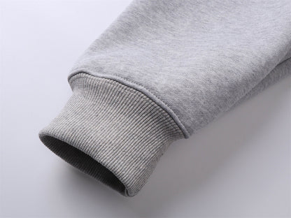 Letter Embroidery Oversize Zipper Hoodie WN11528