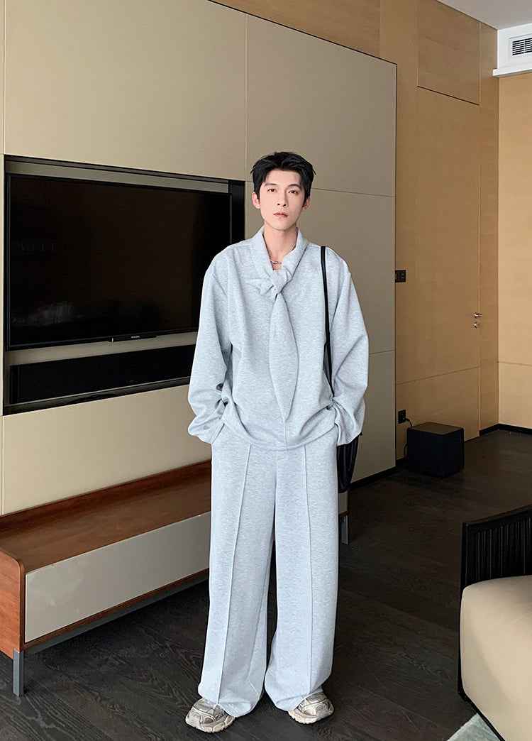 V-Neck Long Sleeve T-Shirt & Sporty Pants Setup WN20405