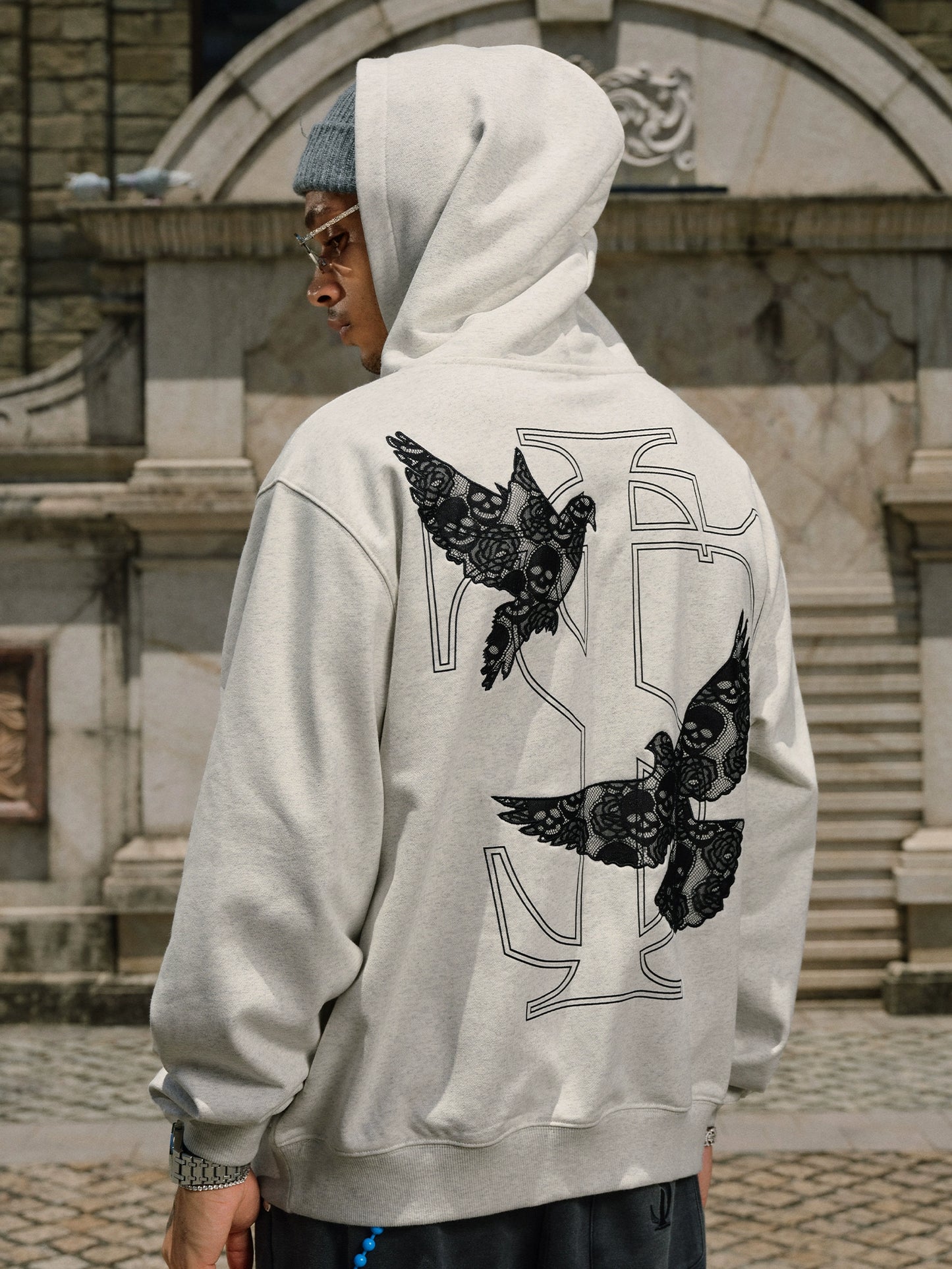 Lace Dove Graphic Pullover Hoodie WN11985